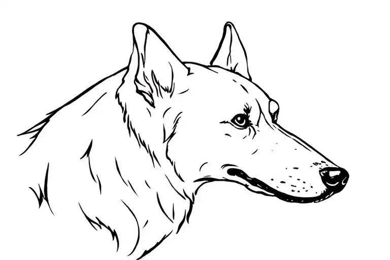 the dog from Alice In Chains  tattoo design idea