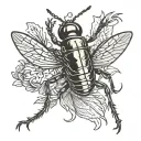 cricket insect tattoo design idea