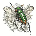 cricket insect tattoo design idea