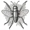 cricket insect tattoo design idea