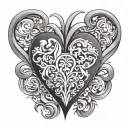 J In A Heart tattoo design idea