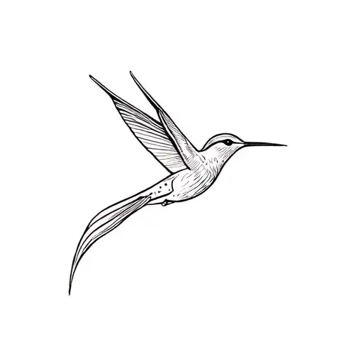 humming-bird tattoo design idea