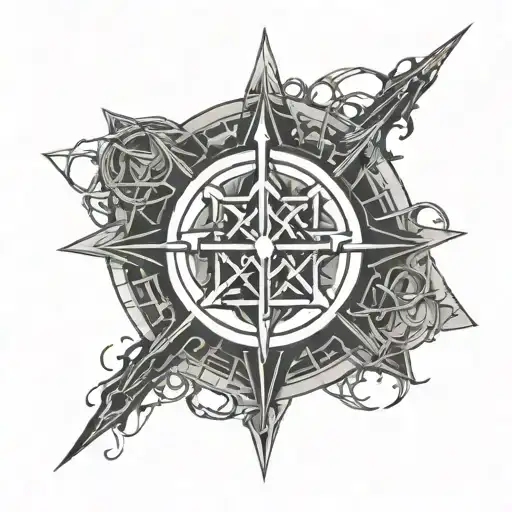 cyber sigil tattoo tattoo design idea