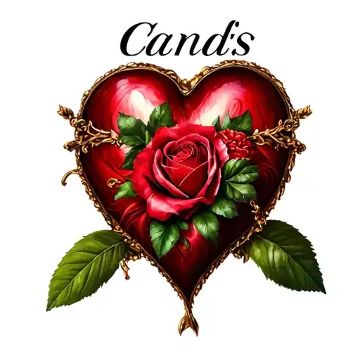 "Candis" Heart shape tattoo design idea