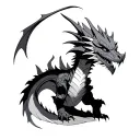 light dragon from zelda tattoo design idea