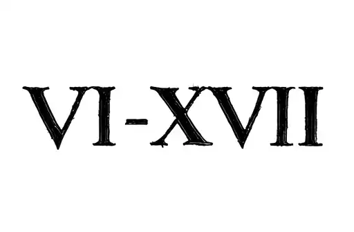“VI-XVII” tattoo design idea