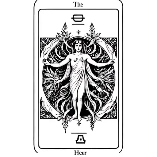 tarot card the healer tattoo design idea