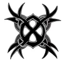 Celtic cross surrounded tattoo design idea