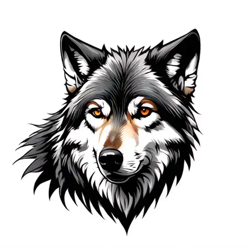 Wolf tattoo design idea