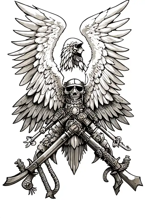 Warhammer 40k Dark Angels tattoo design idea