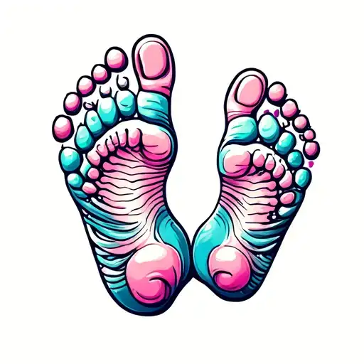 Baby footprint tattoo design idea