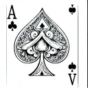 poker cards the numbers 420  tattoo design idea