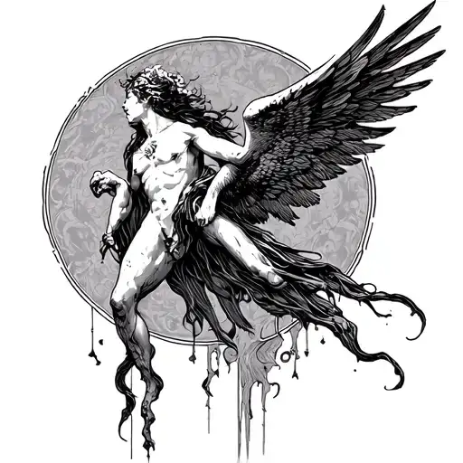 the lament of icarus tattoo design idea
