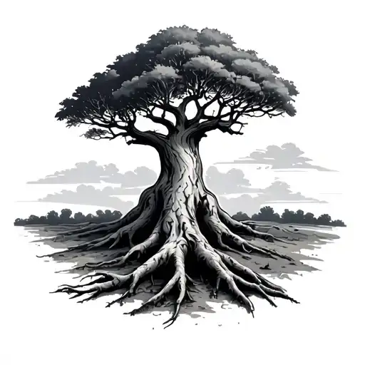 Boab Tree tattoo design idea