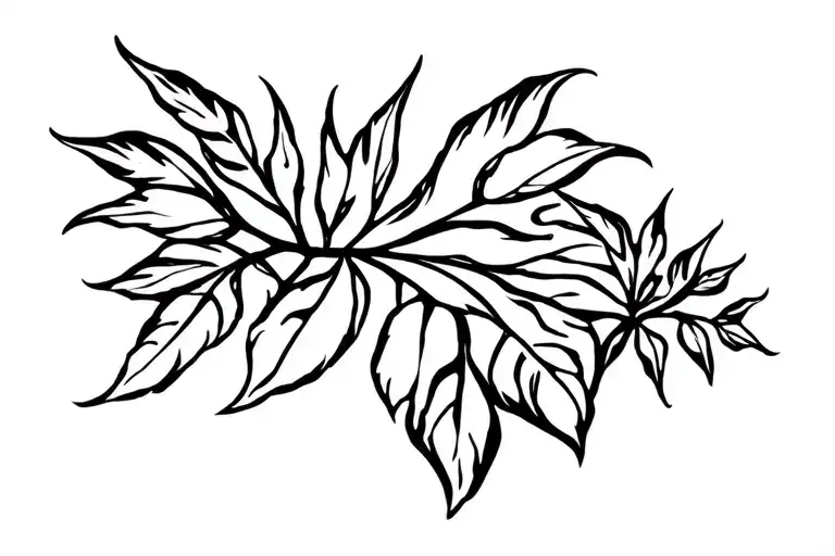 gorilla jungle leaves tattoo design idea