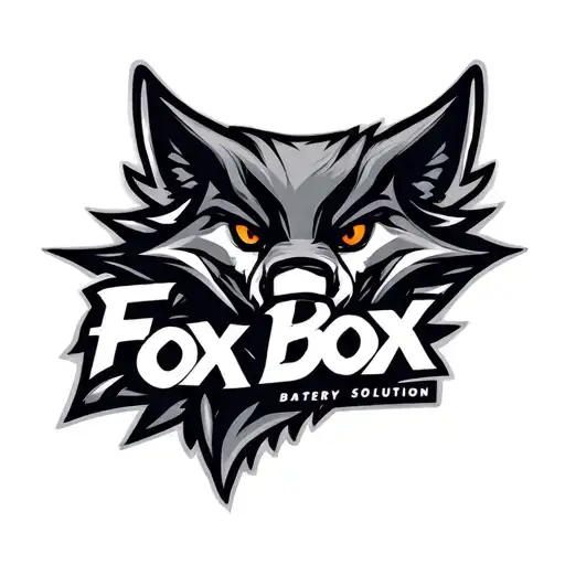 "Fox Box" mobile battery solution logo tattoo design idea