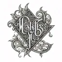 Ambigram for Mishika and Ayansh tattoo design idea