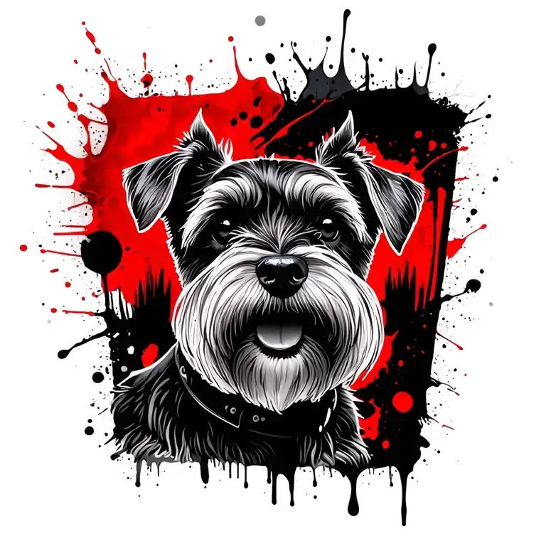 Miniature Schnauzer tattoo design idea