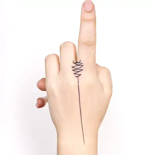middle finger tattoo design idea