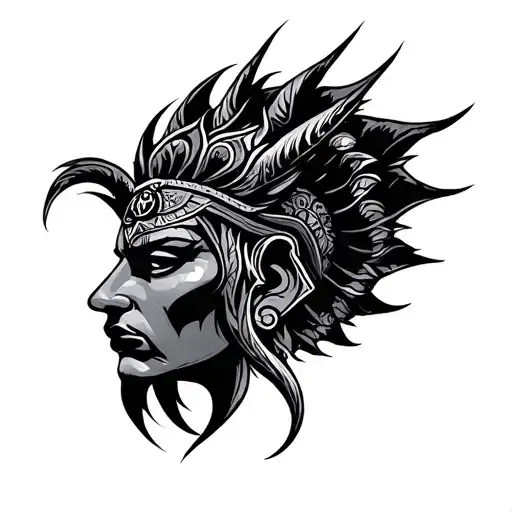 Karna tattoo design idea