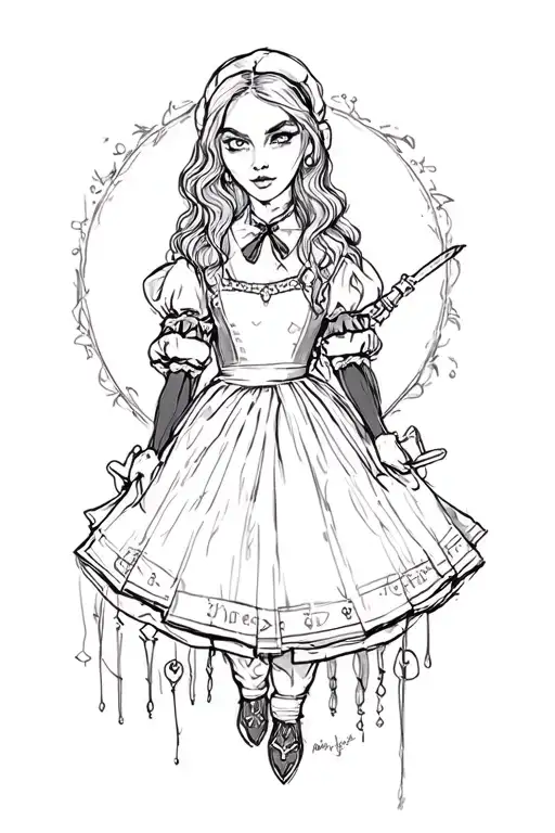Alice Madness Returns tattoo design idea