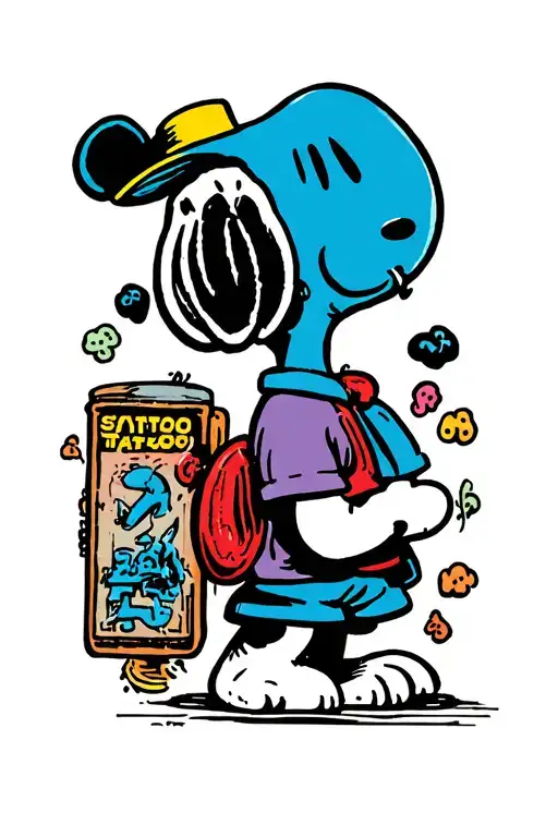 Snoopy tattoo design idea