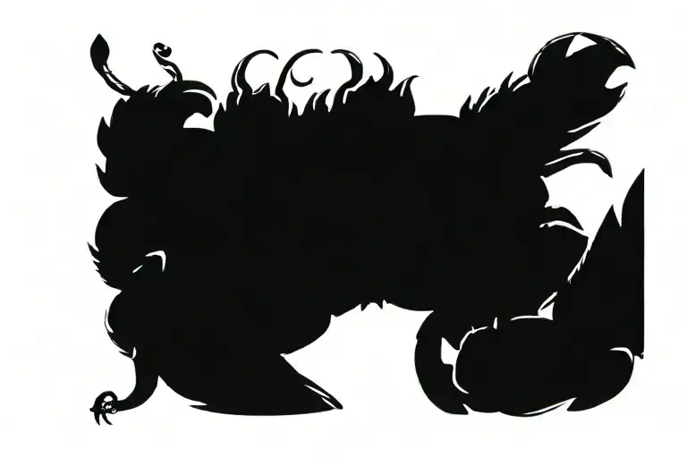 crab beaten by mallet tattoo design idea