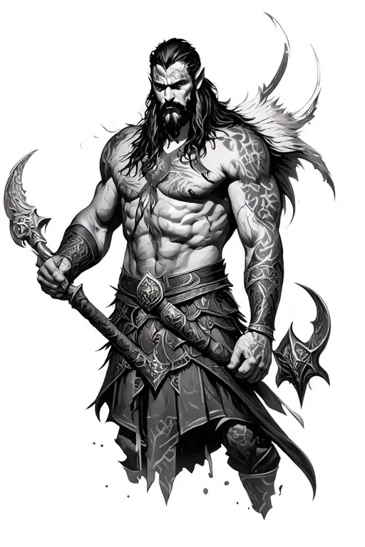 Ares god of war tattoo design idea