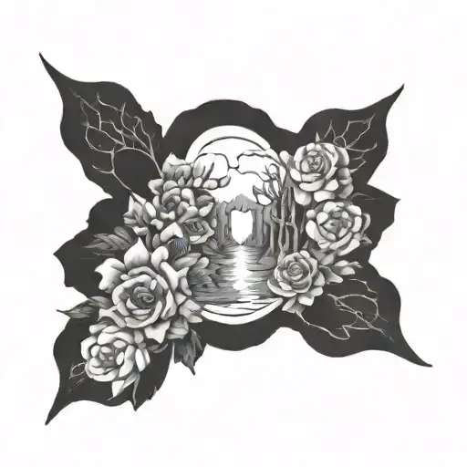 the dark and lonely abyss tattoo design idea