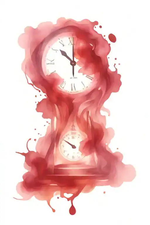 time heals the heart tattoo design idea