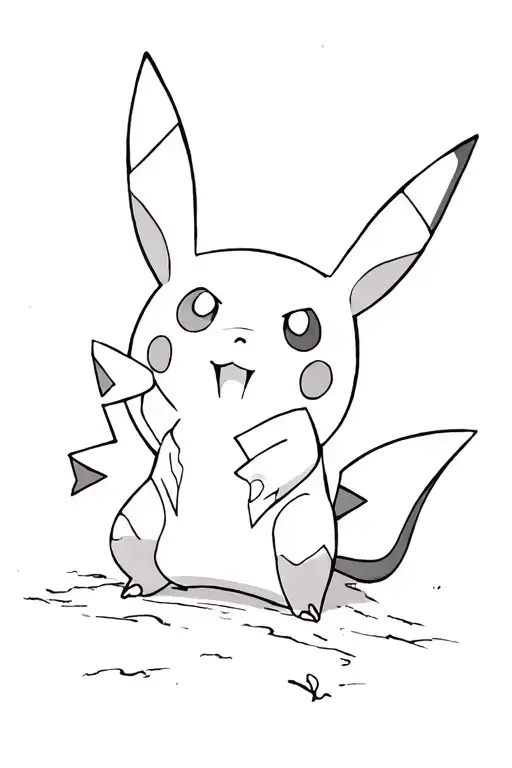 Pokemon battle scene tattoo design idea