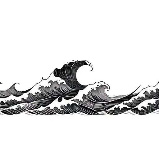 Filler Wave Patterns tattoo design idea