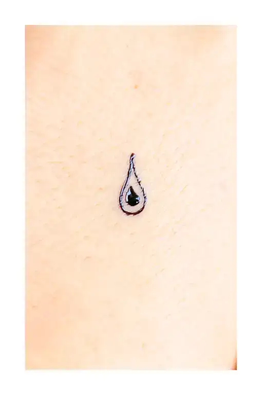 #93 in small oil drop tattoo design idea