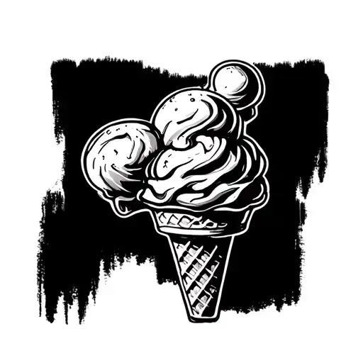 Ice cream hay tattoo design idea