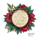 Mark 9:23 Written tattoo design idea