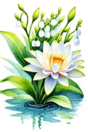 Water Lily, Lily of the Valley, Gladiolus lily tattoo design idea