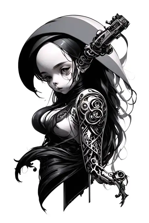 Automata arm 2b tattoo design idea