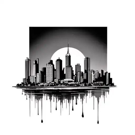 Dallas Skyline tattoo design idea