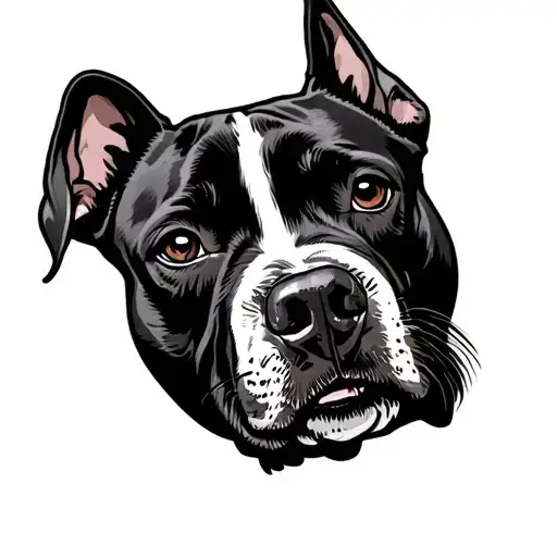 drill and bull terrier dog tattoo design idea