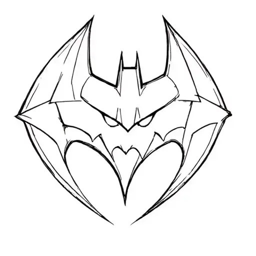 batman, flash, baldurs gate 3 combined but simplistic tattoo tattoo design idea