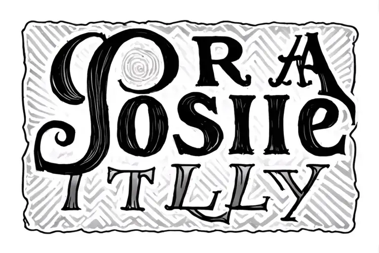 kid names Cora Josie Tilly tattoo design idea