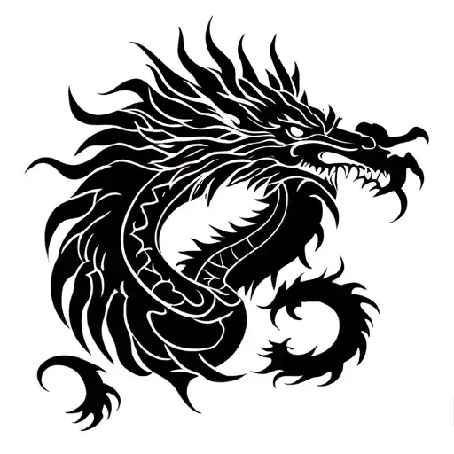 Vietnamese dragon made tattoo design idea