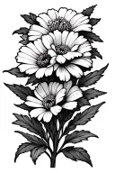 Birth flower for April, August, and June. Runner. and eating disorder symbol tattoo design idea