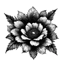 gondola flower tattoo design idea