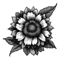 gondola flower tattoo design idea
