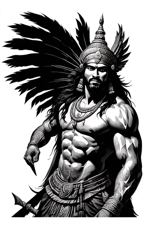 karan warrior from mahabharat warrior karna tattoo design idea