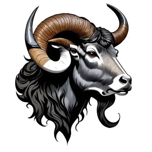 Aries Taurus tattoo design idea