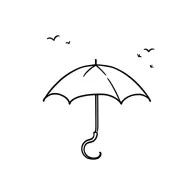 Umbrella tattoo design idea