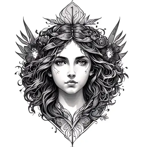 Gemini Virgo tattoo design idea