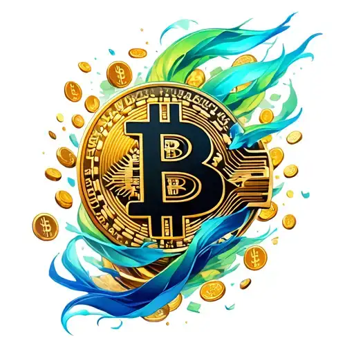 a major money whole growing bigger and bigger with bitcoin and cryptocurrency flowing through it  tattoo design idea